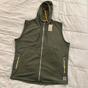 Peter Millar Active Eclipse Vest | Men's Large | New | Olive Leaf Green $170